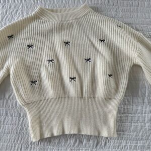 Altard State Ivory/ Cream Bow Sweater ( Size L)